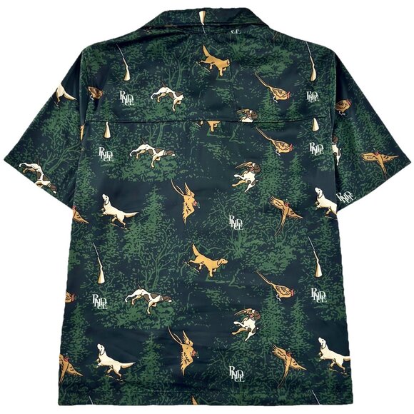 Rhude Scrambled Dog Vacation Shirt Men’s XL Black Short Sleeve Button Up $455 - Picture 2 of 13